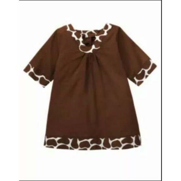 Gymboree brown white giraffe animal print tunic top dress coverup swim beach 2T - Picture 1 of 1